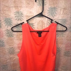 Neon orange tank top
